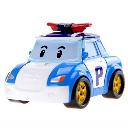 银辉玩具变形警车珀利poli动漫周边汽车机器人玩具合金小汽车-珀利